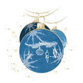 Weihnachtskarten-Dekore