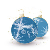 Weihnachtskarten-Dekore