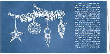 2025 für Firmen | Kategorie - Blaue Struktur Optik - | Motiv: Christbaumschmuck - Artikel Nummer 1074-810