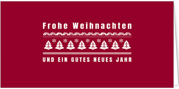 2025 für Firmen | Kategorie Rote Impressionen | Motiv: Fröhliche Baumreihe - Artikel Nummer 1075-805