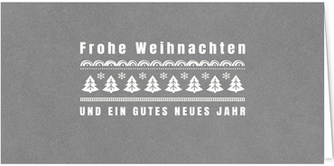 2025 für Firmen | Kategorie - Silber Struktur Optik - | Motiv: Fröhliche Baumreihe - Artikel Nummer 1075-807