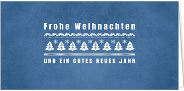 2025 für Firmen | Kategorie - Blaue Struktur Optik - | Motiv: Fröhliche Baumreihe - Artikel Nummer 1075-810