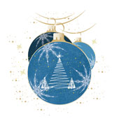 Weihnachtskarten-Dekore