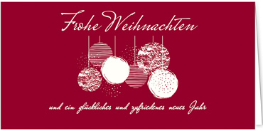 2025 für Firmen | Kategorie Rote Impressionen | Motiv: Kunstvolle Kugeln - Artikel Nummer 1077-805