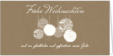 2025 für Firmen | Kategorie - Kraftpapier Optik - | Motiv: Kunstvolle Kugeln - Artikel Nummer 1077-808