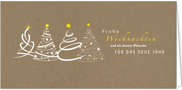 2025 für Firmen | Kategorie - Kraftpapier Optik - | Motiv: Weihnachtsbaum Fantasie - Artikel Nummer 1078-808