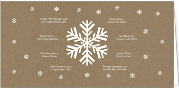 2025 für Firmen | Kategorie - Kraftpapier Optik - | Motiv: Moderner Eisstern - Artikel Nummer 1079-808