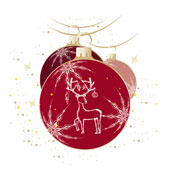 Weihnachtskarten-Dekore