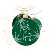 Weihnachtskarten-Dekore