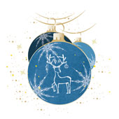 Weihnachtskarten-Dekore