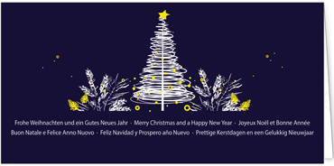 2025 für Firmen | Kategorie Blaue Impressionen | Motiv: Kunstvolle Weihnacht - Artikel Nummer 1081-804