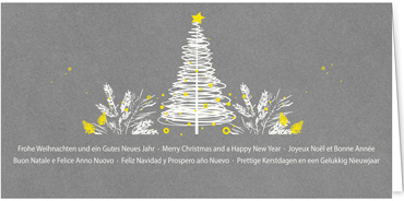 2025 für Firmen | Kategorie - Silber Struktur Optik - | Motiv: Kunstvolle Weihnacht - Artikel Nummer 1081-807