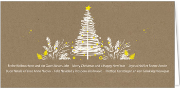 2025 für Firmen | Kategorie - Kraftpapier Optik - | Motiv: Kunstvolle Weihnacht - Artikel Nummer 1081-808