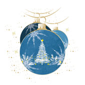 Weihnachtskarten-Dekore