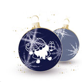 Weihnachtskarten-Dekore