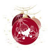 Weihnachtskarten-Dekore