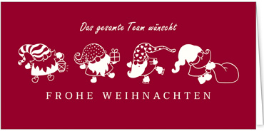 2025 für Firmen | Kategorie Rote Impressionen | Motiv: Weihnachtsmann-Team - Artikel Nummer 1082-805