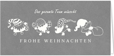 2025 für Firmen | Kategorie - Silber Struktur Optik - | Motiv: Weihnachtsmann-Team - Artikel Nummer 1082-807