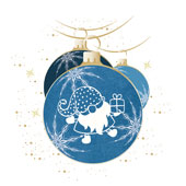 Weihnachtskarten-Dekore