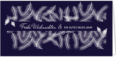 2025 für Firmen | Kategorie Blaue Impressionen | Motiv: Verzweigte Weihnacht - Artikel Nummer 1084-804