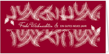 2025 für Firmen | Kategorie Rote Impressionen | Motiv: Verzweigte Weihnacht - Artikel Nummer 1084-805