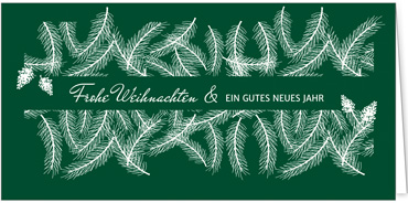 2025 für Firmen | Kategorie Grüne Impressionen | Motiv: Verzweigte Weihnacht - Artikel Nummer 1084-806