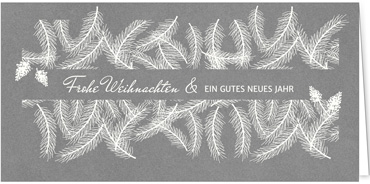 2025 für Firmen | Kategorie - Silber Struktur Optik - | Motiv: Verzweigte Weihnacht - Artikel Nummer 1084-807