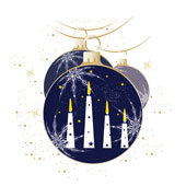 Weihnachtskarten-Dekore