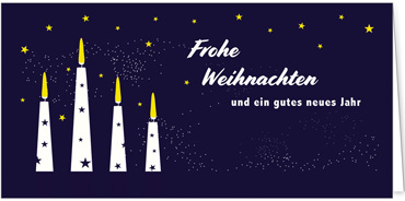 2025 für Firmen | Kategorie Blaue Impressionen | Motiv: Stilvolle Kerzenpracht - Artikel Nummer 1085-804