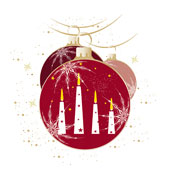 Weihnachtskarten-Dekore