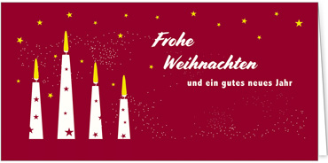 2025 für Firmen | Kategorie Rote Impressionen | Motiv: Stilvolle Kerzenpracht - Artikel Nummer 1085-805