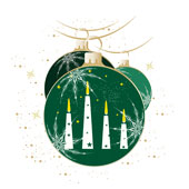 Weihnachtskarten-Dekore