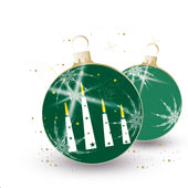 Weihnachtskarten-Dekore