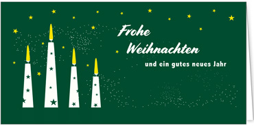 2025 für Firmen | Kategorie Grüne Impressionen | Motiv: Stilvolle Kerzenpracht - Artikel Nummer 1085-806