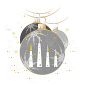 Weihnachtskarten-Dekore