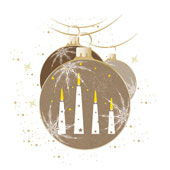 Weihnachtskarten-Dekore