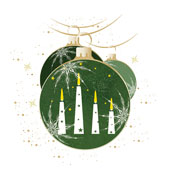 Weihnachtskarten-Dekore