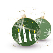 Weihnachtskarten-Dekore