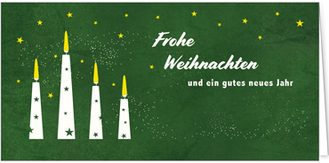 2025 für Firmen | Kategorie - Grüne Struktur Optik - | Motiv: Stilvolle Kerzenpracht - Artikel Nummer 1085-809