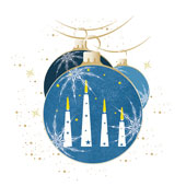 Weihnachtskarten-Dekore