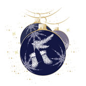 Weihnachtskarten-Dekore