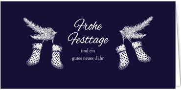 2025 für Firmen | Kategorie Blaue Impressionen | Motiv: Weihnachtsstrümpfe - Artikel Nummer 1086-804