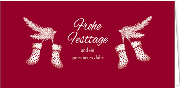 2025 für Firmen | Kategorie Rote Impressionen | Motiv: Weihnachtsstrümpfe - Artikel Nummer 1086-805