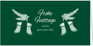 2025 für Firmen | Kategorie Grüne Impressionen | Motiv: Weihnachtsstrümpfe - Artikel Nummer 1086-806