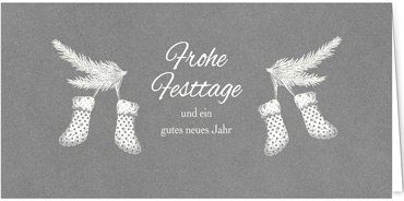 2025 für Firmen | Kategorie - Silber Struktur Optik - | Motiv: Weihnachtsstrümpfe - Artikel Nummer 1086-807