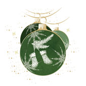 Weihnachtskarten-Dekore