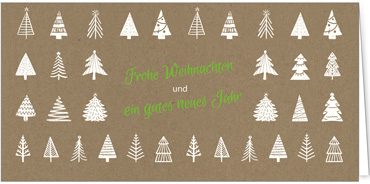 2025 für Firmen | Kategorie - Kraftpapier Optik - | Motiv: Weihnachtsbaum Team - Artikel Nummer 1087-808