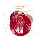 Weihnachtskarten-Dekore