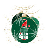 Weihnachtskarten-Dekore