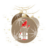 Weihnachtskarten-Dekore